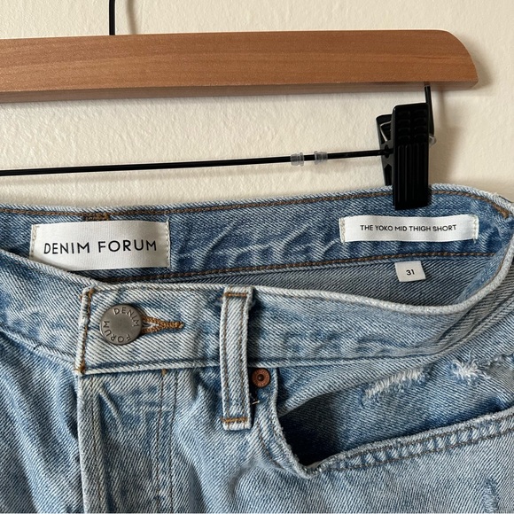 Aritzia Denim Forum The Yoko Hi-Rise Mid-Thigh Denim Short - Sz 31 - Picture 7 of 12
